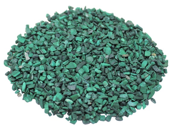 Malachite Semi Tumbled Gemstone Mini Chips 3 - 6 mm: Choose Choose Ounces or lb Loose Wholesale Bulk Lots ('AAA' Grade Malachite Chips)