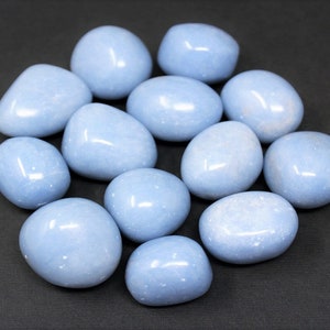 Angelite Tumbled Stones: Choose How Many Pieces Premium Quality 'A' Grade image 3