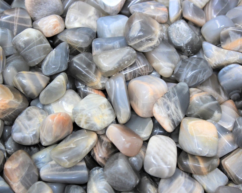 Black Moonstone Tumbled Stones: Choose How Many Pieces Premium Quality 'A' Grade image 6