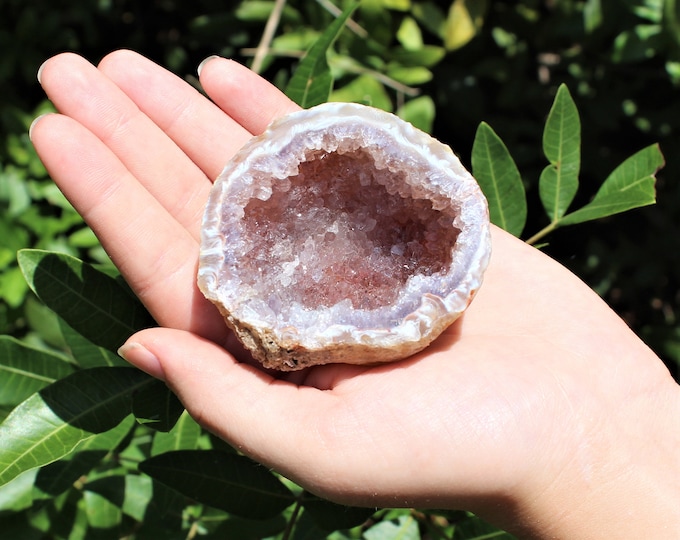 Oco Agate Geodes, JUMBO SIZED! (2 - 4") Choose How Many Pieces - Natural Crystal Druzy Halves ('A' Grade Premium Quality Oco Agate)