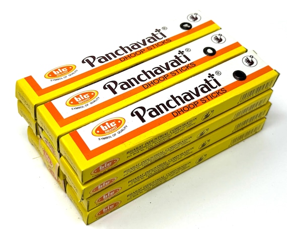 Panchavati Dhoop Incense Sticks: 5" King Size - Choose 3, 6 or 12 Packs!