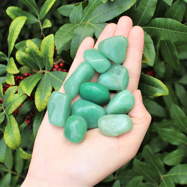Green Aventurine Tumbled Stones: Choose How Many Pieces (Premium Quality 'A' Grade)