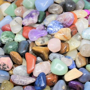 Assorted Mix Tumbled Stones: SMALL, MEDIUM or LARGE Sizes Wholesale Bulk Lots (Mixed Assorted Tumbled Stones)