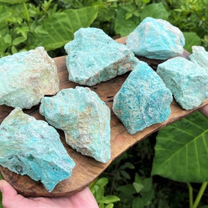 JUMBO Rough Turquoise Natural Stones: Choose Size (Premium Quality &#39;A&#39; Grade Raw Turquoise Crystals From Peru)
