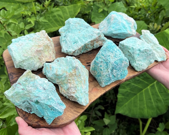 JUMBO Rough Turquoise Natural Stones: Choose Size (Premium Quality 'A' Grade Raw Turquoise Crystals From Peru)