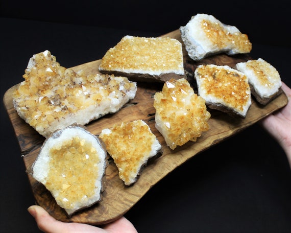 LARGE Citrine Cluster, CLEARANCE Quality Citrine Crystals: Choose Size (Crazy Cheap Large 'B' Grade Citrine Druze Clusters)