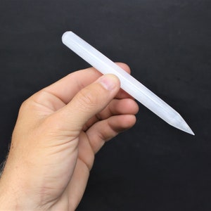 White Selenite Wand 6 Choose How Many, Bulk Discounts Selenite Pencil, Polished Selenite, Crystal Healing, Reiki, Meditation, Chakra image 8