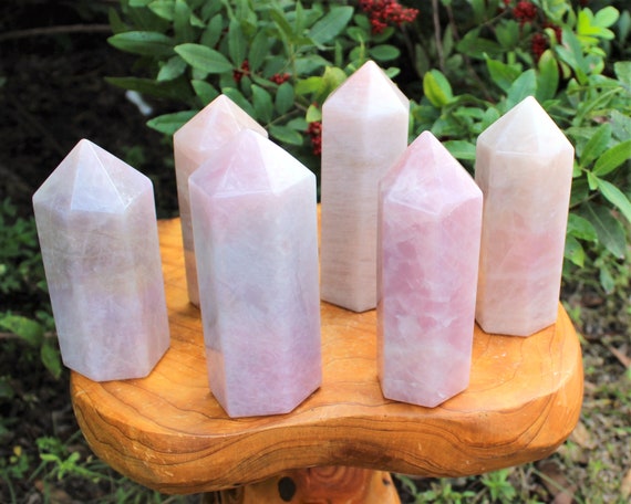 LARGE Rose Quartz Tower: Polished Rose Quartz Crystals (Display Specimen, Rose Quartz Obelisk)