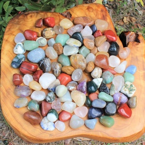 Assorted Mixed Tumbled Stones MEDIUM 3 lb Wholesale Bulk Lot