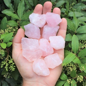 Madagascar Rose Quartz Rough Natural Stones: Choose How Many Pieces (Premium Quality 'A' Grade)