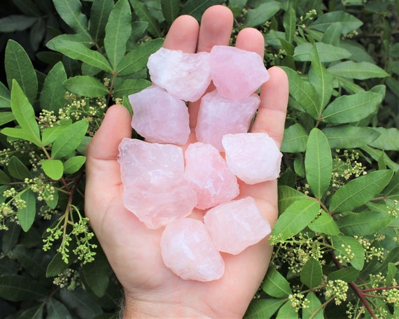 Madagascar Rose Quartz Rough Natural Stones: Choose How Many Pieces (Premium Quality 'A' Grade)