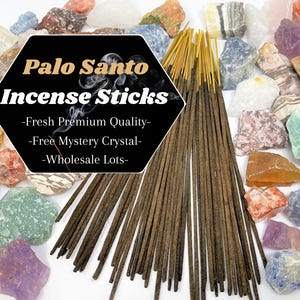 PALO SANTO Incense Sticks + FREE Mystery Crystal: Choose How Many (Wholesale Bulk Lots)