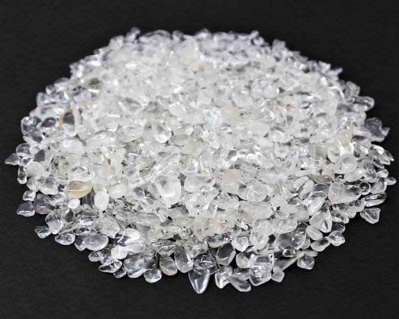 Clear Quartz Semi Tumbled Gemstone Mini Chips 5 - 15 mm