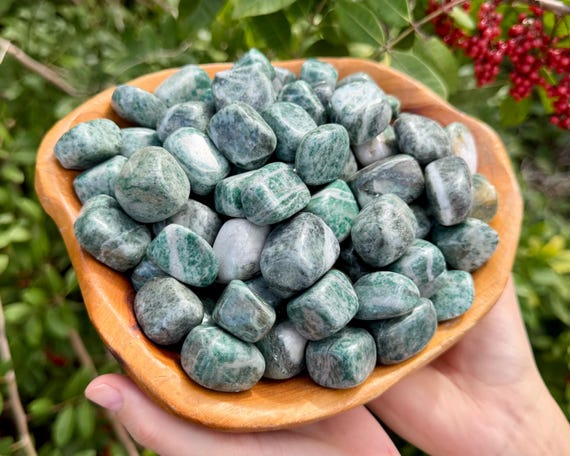 China Jade Tumbled Stones: Choose Ounces or lb Bulk Wholesale Lots (Premium Quality 'A' Grade Natural Jade Crystals)