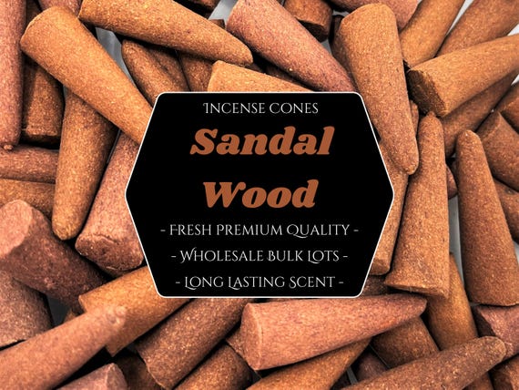 SANDALWOOD Incense Cones: Choose 10, 20, 50, 100 or 200 Bulk Lots