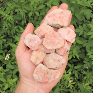 Sunstone Rough Natural Stones: Choose How Many Pieces ('A' Grade Raw Sunstone Crystals)
