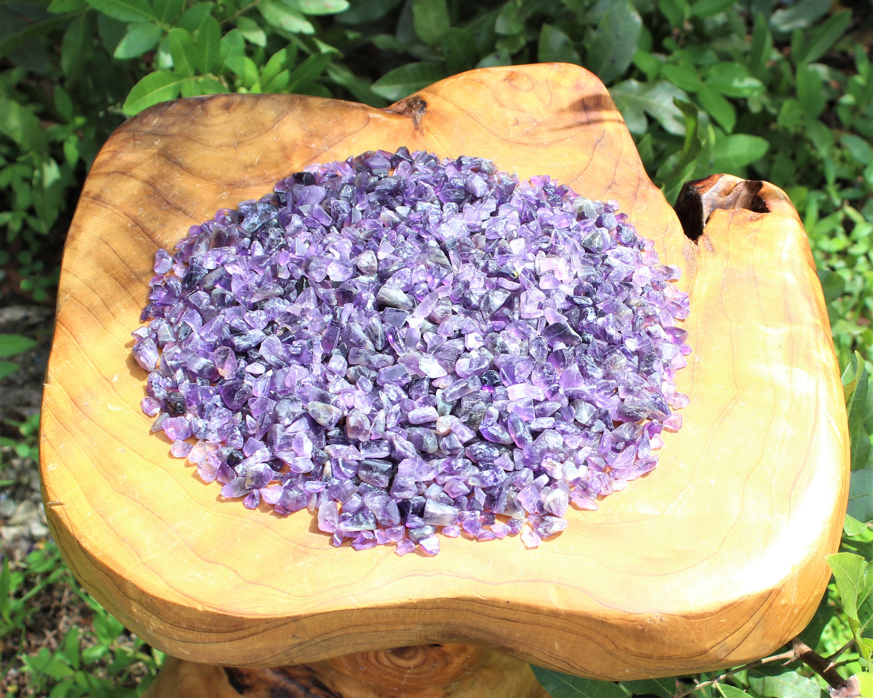 Amethyst Semi Tumbled Gemstone Mini Chips 5 15 mm Choose Ounces or lb Loose Wholesale Bulk