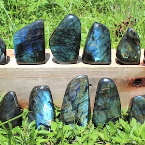 Polished Labradorite Freeform: High Flash Free Standing Display Specimens - You Choose Size ('A' Grade Beautiful Labradorite Free Form)