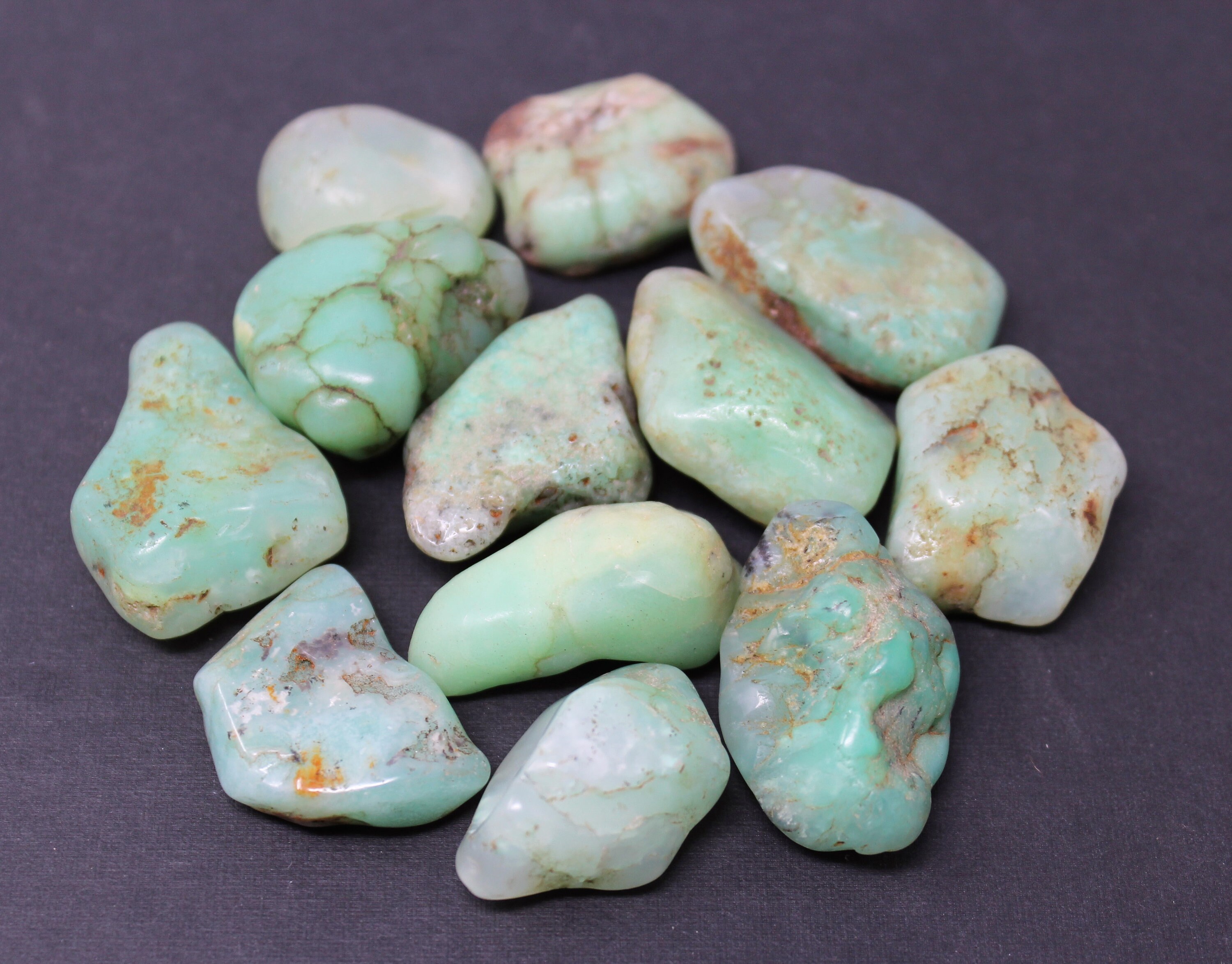 Chrysoprase Tumbled Stones: Choose 2 oz, 4 oz, 8 oz or 1 lb Bulk Lots
