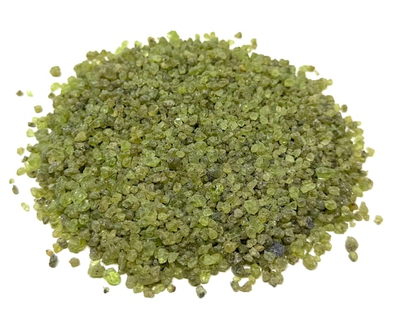 TINY Peridot Semi Rough Gemstone Chips 2 - 4 mm: Choose Ounces or lb Loose Wholesale Bulk Lots ('A' Grade Natural Peridot Crystal Chips)