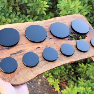 Black Obsidian Crystal Scrying Mirrors, 2" 3" 4" or 6" - Choose Size ('AAA' Grade Divination Mirrors)