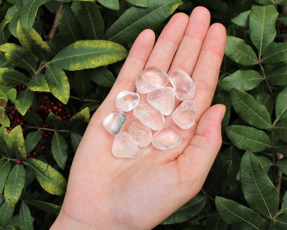 Clear Quartz Tumbled Stones: Choose How Many Pieces (Premium Quality 'A' Grade)