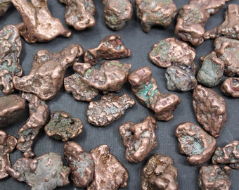 Raw Natural Copper Nuggets - 1/4 lb (4 oz) Wholesale Bulk Lot - Native Michigan Copper