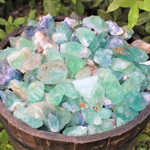 Fluorite (Light) Rough Natural Stones - Wholesale Bulk Lots ('A' Grade Raw Fluorite Crystals)
