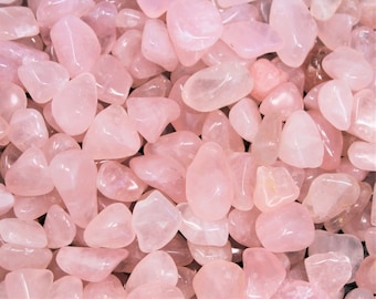 Rose Quartz Tumbled Stones: Choose Ounces or lb Bulk Wholesale Lots ('A' Grade Quartz Crystals)