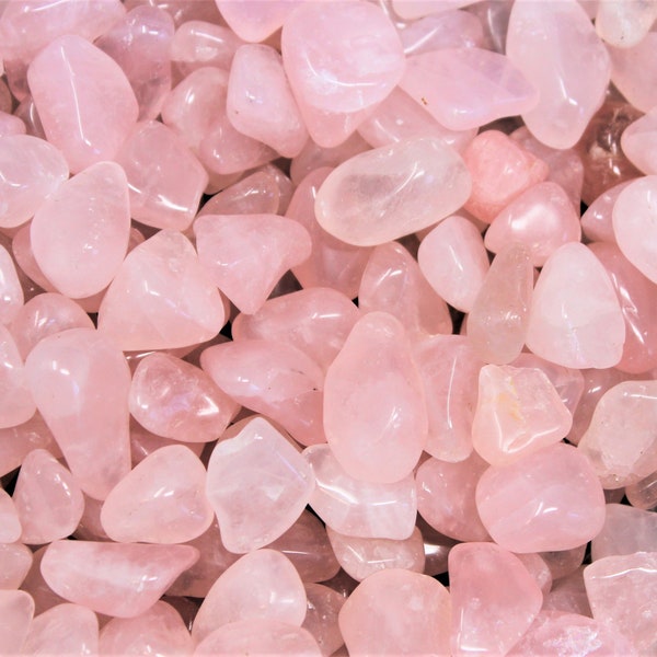 Rose Quartz Tumbled Stones: Choose Ounces or lb Bulk Wholesale Lots (Premium Quality 'A' Grade)