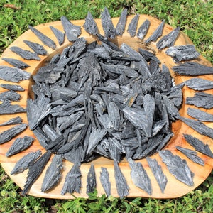 Natural Black Kyanite Blades, Premium Quality: 10-15 Piece Box Lot Premium Grade image 3