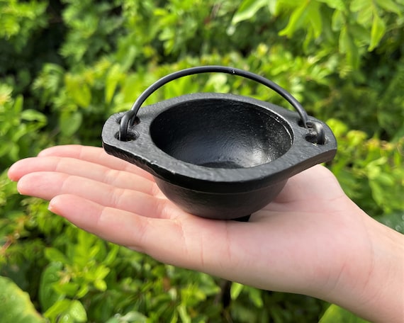 Cast Iron Cauldron Pot - Small Cauldron for Burning