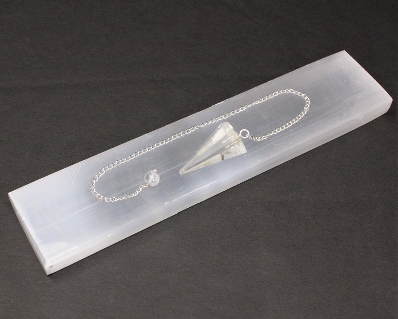 Clear Quartz Pendulum, Faceted with Chain Crystal Pendulum, Dowsing, Divination image 5