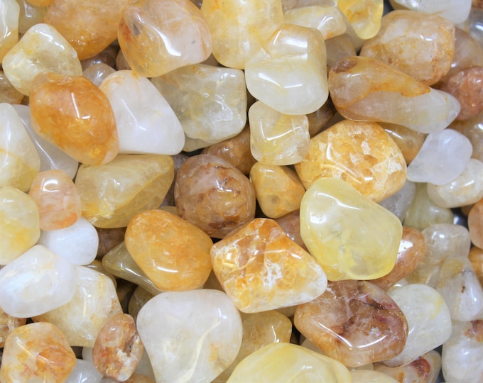 Golden Healer Quartz Tumbled Stones: Choose Ounces or lb Bulk Wholesale Lots (Premium Quality 'A' Grade)