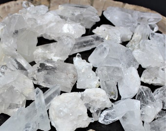 Mini Clear Quartz Crystal Clusters, Points & Pieces - Choose Ounces or lbs Wholesale Bulk Lots