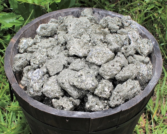 Pyrite Rough Natural Stones: Choose Ounces or lb Bulk Wholesale Lots (Premium Quality 'A' Grade Raw Pyrite Crystals From Peru)