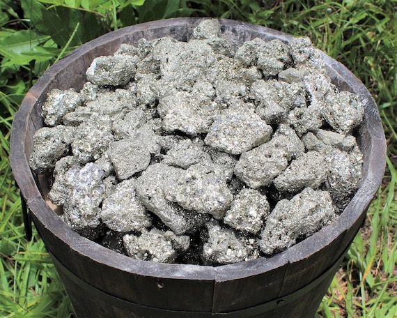 Pyrite Rough Natural Stones: Choose Ounces or lb Bulk Wholesale Lots (Premium Quality 'A' Grade)