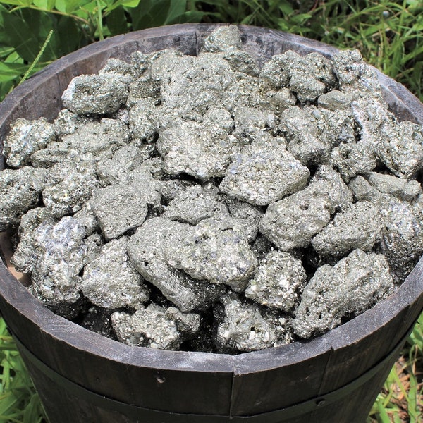 Pyrite Rough Natural Stones: Choose Ounces or lb Bulk Wholesale Lots (Premium Quality 'A' Grade)