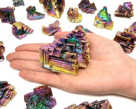 LARGE Bismuth Crystals / Rainbow Bismuth Organic Shapes - Choose Size ('A' Grade Premium Quality Iridescent Bismuth)