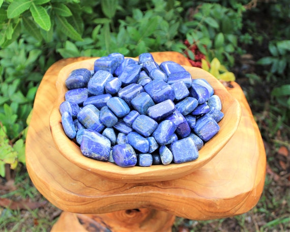 LARGE Lapis Tumbled Stones, 1.25 - 1.75": Choose Ounces or lb Bulk Wholesale Lots (Premium Quality 'A' Grade Natural Lapis Lazuli Crystals)