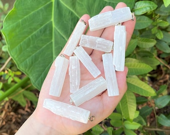 Selenite Crystal Pendant / Necklace (Selenite Jewelry, Crafts & Gemstones)