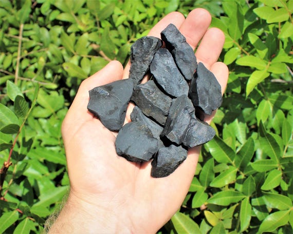 Shungite Rough Natural Stones - Choose How Many Pieces - Raw Shungite Crystals, EMF Protection