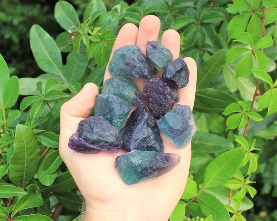 Fluorite Raw Natural Stones: Choose How Many Pieces (Premium Quality 'AAA' Grade Rough Fluorite Crystals)