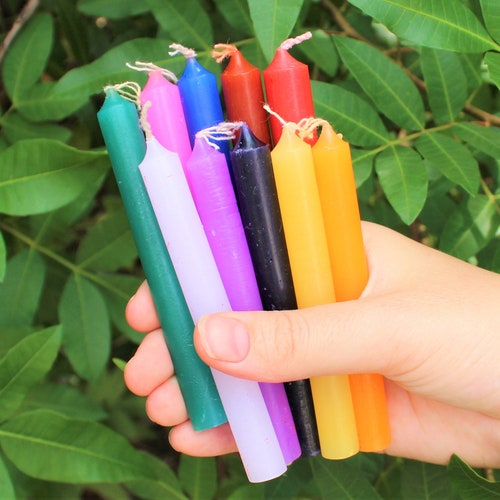 4" Mini Chime Candle Sets of 10 Assorted Colors (Wholesale Altar, Spell & Ritual Candles)