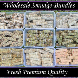 WHOLESALE Sage Smudge Bulk Bundles: Black, Blue, Cedar, Copal, Desert, Dragons Blood, Mountain, Rosemary, White & Yerba (Fresh Sage Bundles)