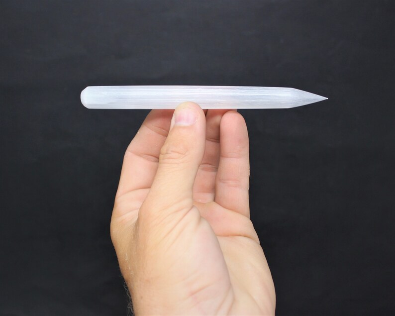 White Selenite Wand 6 Choose How Many, Bulk Discounts Selenite Pencil, Polished Selenite, Crystal Healing, Reiki, Meditation, Chakra image 6