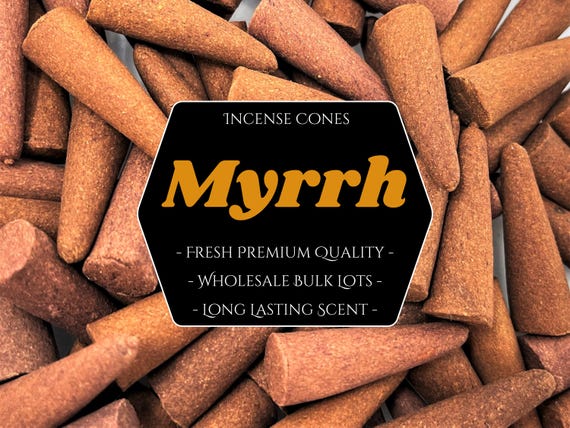 MYRRH Incense Cones: Choose 10, 20, 50, 100 or 200 Bulk Lots