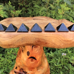 Shungite Crystal Pyramid, 1&quot; - 1.25&quot; - Choose How Many! (Carved Crystal / Gemstone Pyramid)