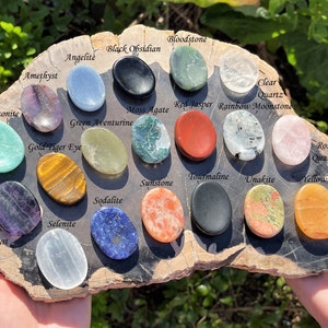 Natural Crystal Worry Stones - HUGE Assortment, Choose Your Gemstone! (Smooth Polished Worry Stone, Palm Stone, Gemstone Pocket Stone)