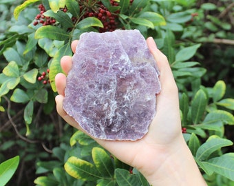 LARGE Lepidolite Slabs 2" - 5" Choose How Many (Lepidolite Flat Books, Lepidolite Slice, Layered Lepidolite, Rough Lepidolite Leaves)